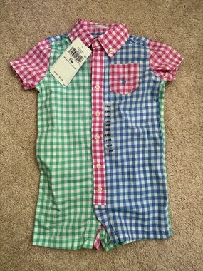 Ralph Lauren Pink, Green & Blue Gingham Shortall